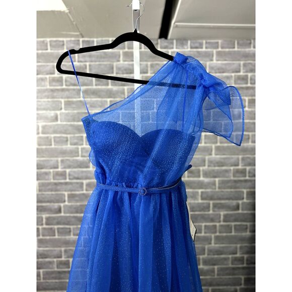 Violet Weekend Belted Sparkling Ballgown in Azure. Size 5/6. NWT (MSRP $179) - Picture 4 of 10